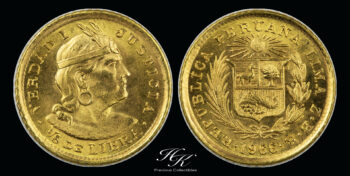 Gold 1/5 libra 1966 Peru