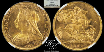 Gold sovereign “Victoria” 1897 MELBOURNE   NGC MS64 Australia