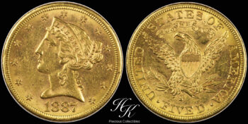 Gold 5 dollars “liberty” 1887 SAN FRANCISCO USA