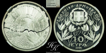 Silver proof 10 Euros Mount Olympus National Park – Dion – 2006 NGC PF69 ULTRA CAMEO Greece