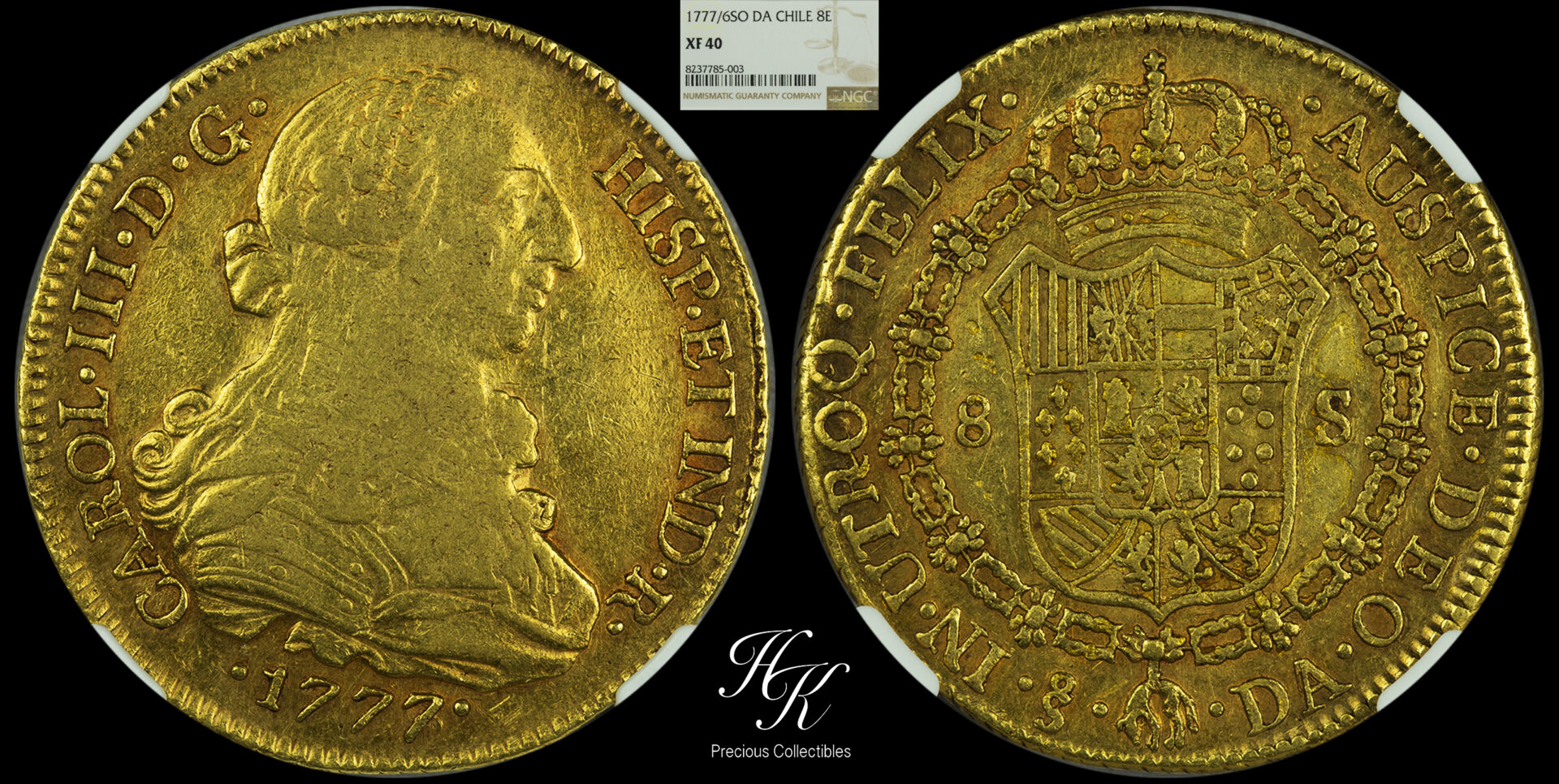 1777 chile 8 escudos