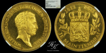 Χρυσό Μετάλλιο -Willem- 150e anniversaire du royaume NGC MS64 – Ολλανδία