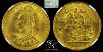 Gold sovereign 1887 “Victoria Jubilee Head” NGC MS64 Great Britain