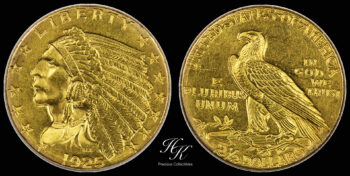 Gold 2.5 dollars (2 1/2 $ ) DENVER “indian head” 1925 USA