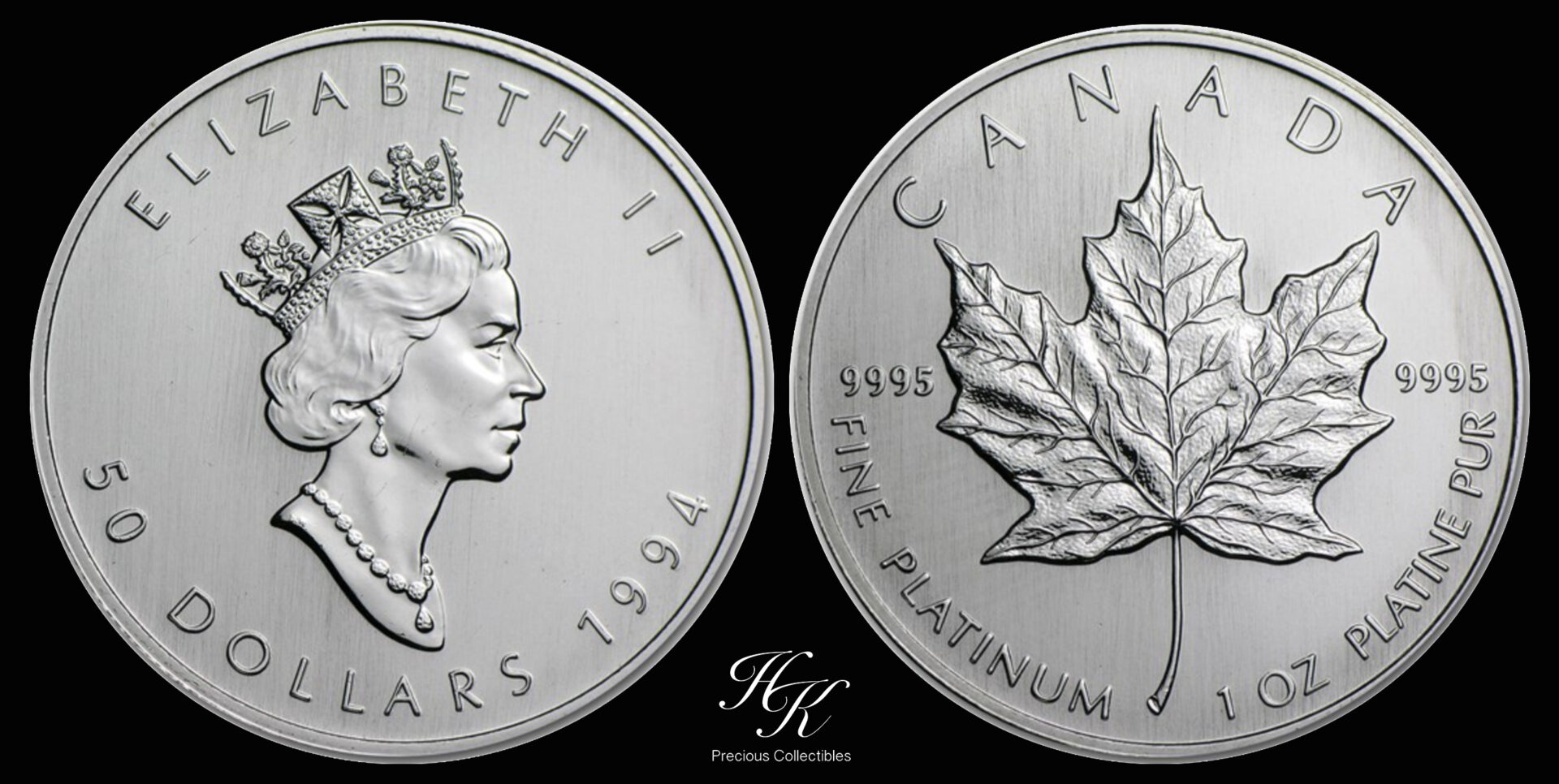 1 Ουγγιά Πλατίνα 50 Δολάρια  “maple leaf” 1994 – Καναδάς