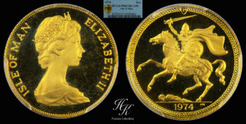 Χρυσή Προυφ Λίρα “ISLE OF MAN” 1974 pcgs pr67 deep cameo – Μεγάλη Βρετανία