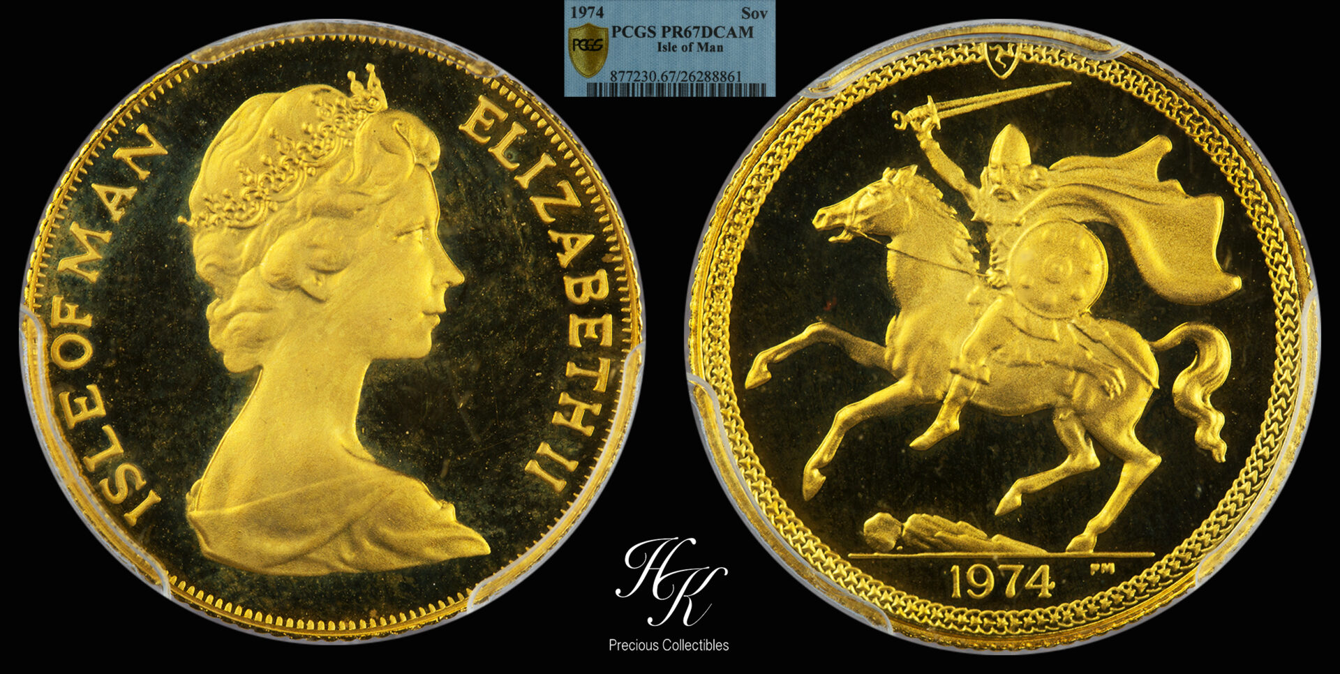 Χρυσή Προυφ Λίρα “ISLE OF MAN” 1974 pcgs pr67 deep cameo – Μεγάλη Βρετανία