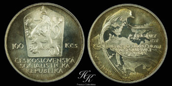 Silver 100 Korun (KCS) “Helsinki Conference” PROOF Czechoslovakia