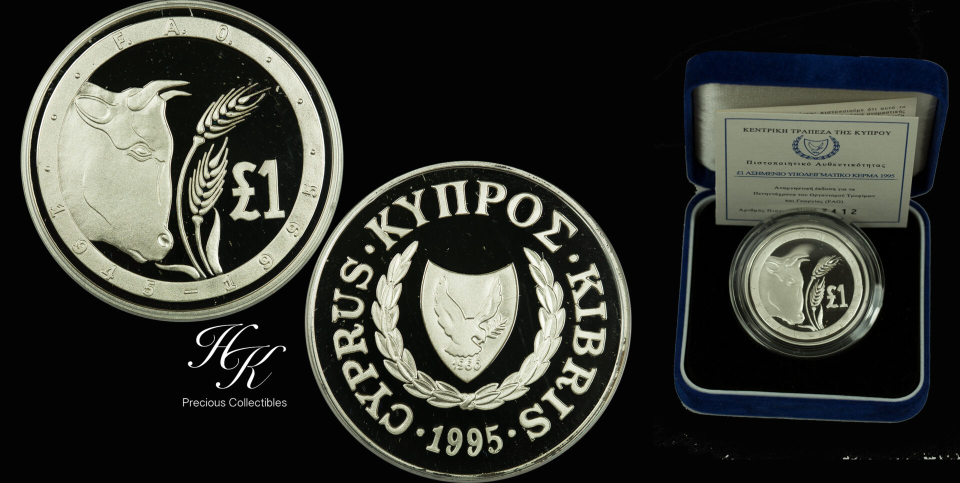 Ασημένιο Προυφ Pound “FAO” 1995 – Κύπρος