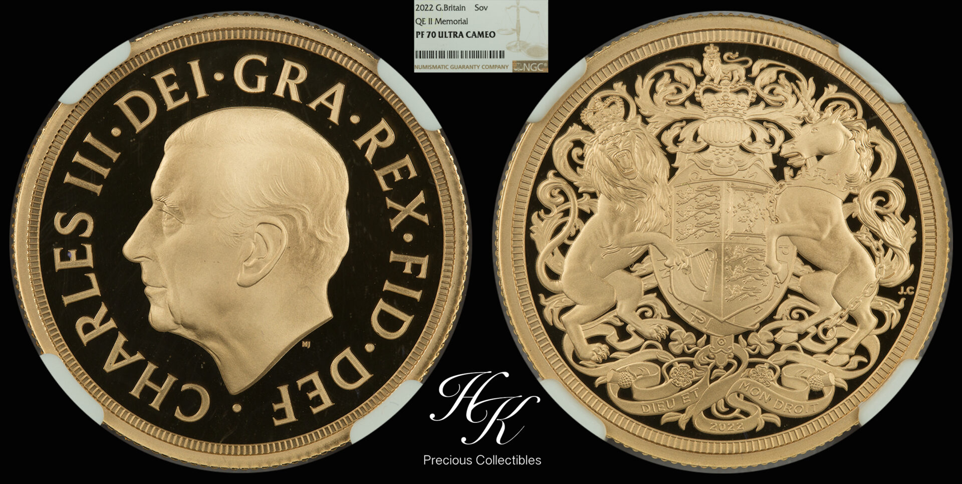 Χρυσή Προυφ Λίρα  Elizabeth II (Charles III) Memorial 2022 NGC PF 70 ULTRA CAMEO – Μεγάλη Βρετανία