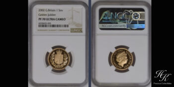 Gold proof sovereign 2002 NGC PF70 ULTRA CAMEO “Elizabeth” Great Britain
