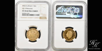 Gold proof sovereign  Elizabeth II (Charles III) Memorial 2022 NGC PF 70 ULTRA CAMEO Great Britain